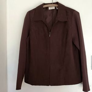 Studio Works chocolate brown sweater jacket
